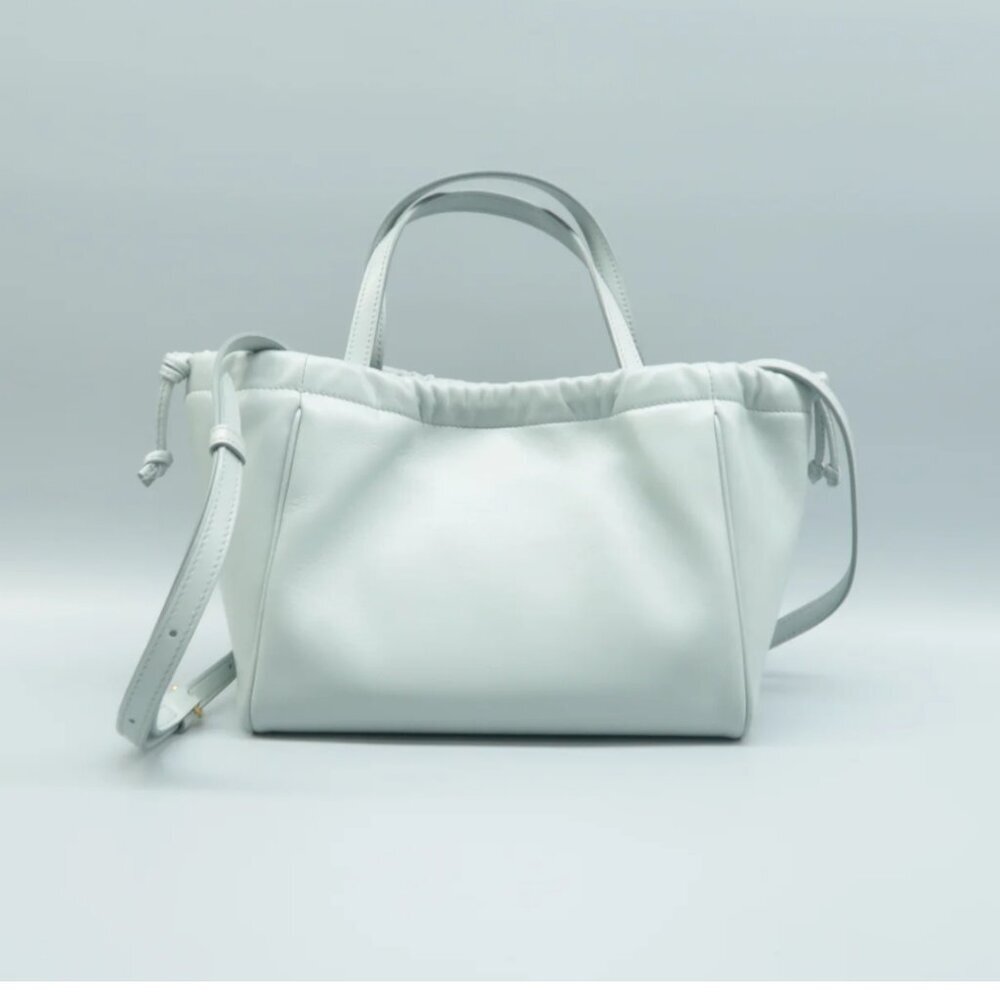 100% Authentic CELINE Blue Leather Satchel - Picture 2 of 12